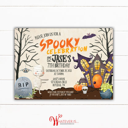 Halloween Birthday Invitation | Halloween Spooktacular Birthday | Kids Halloween Party | Spooky Halloween Party | Halloween Dress Up Party