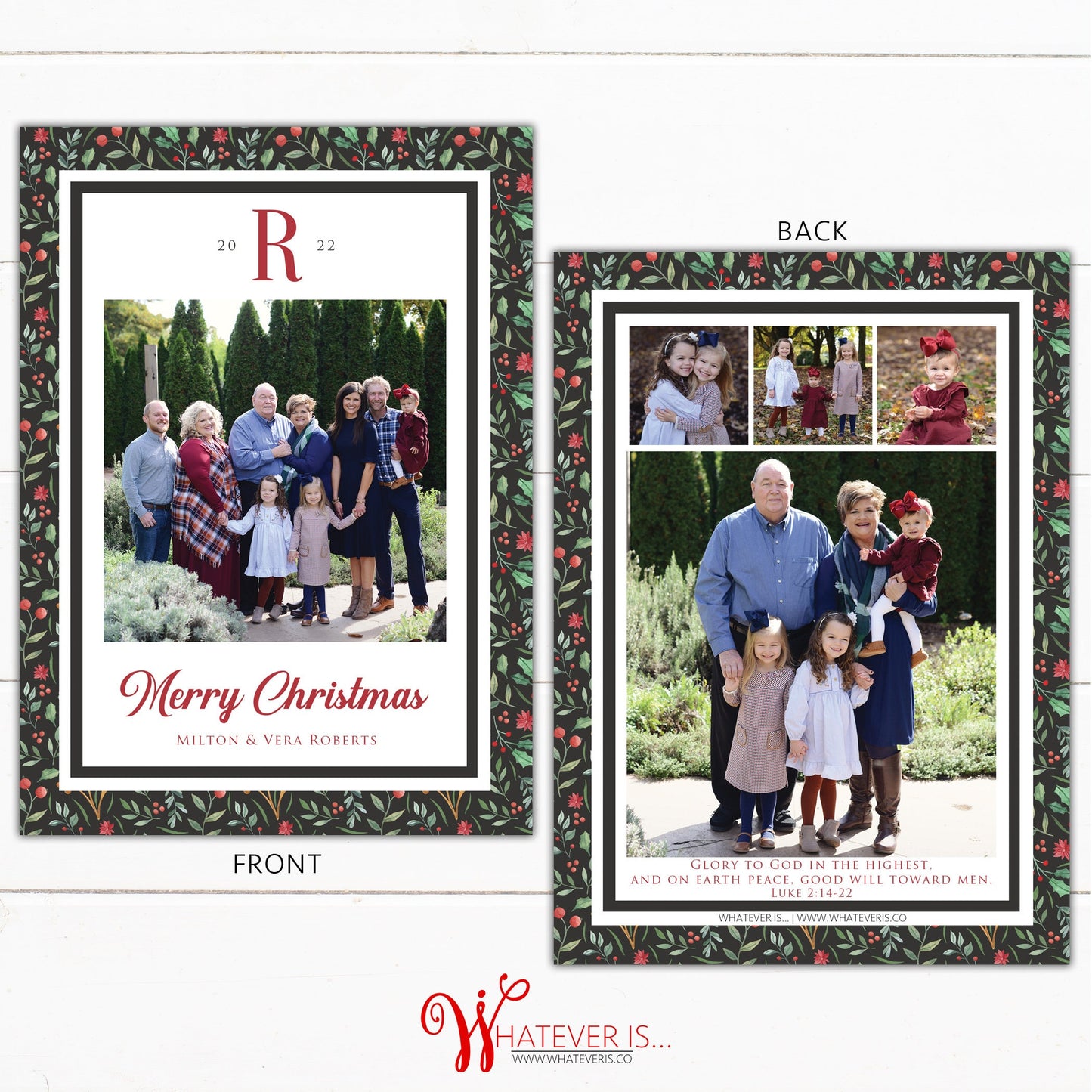 Luke 2 Family Picture Christmas Card