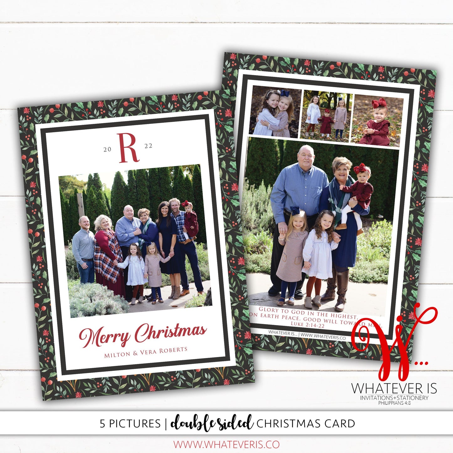 Luke 2 Family Picture Christmas Card