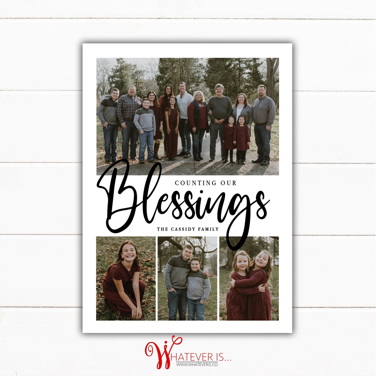 Counting our Blessings Luke 2 Christmas Card
