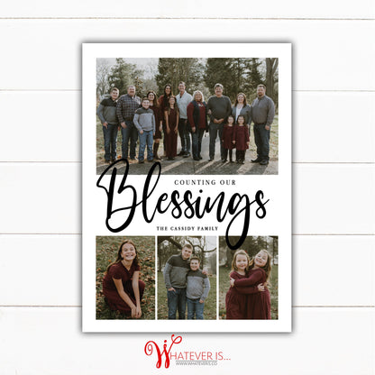 Counting our Blessings Luke 2 Christmas Card