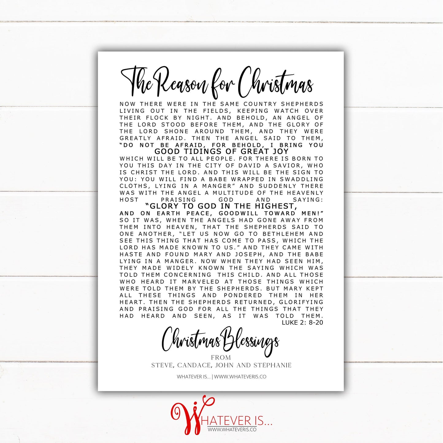 A Thrill of Hope Nativity Scripture Christmas Card