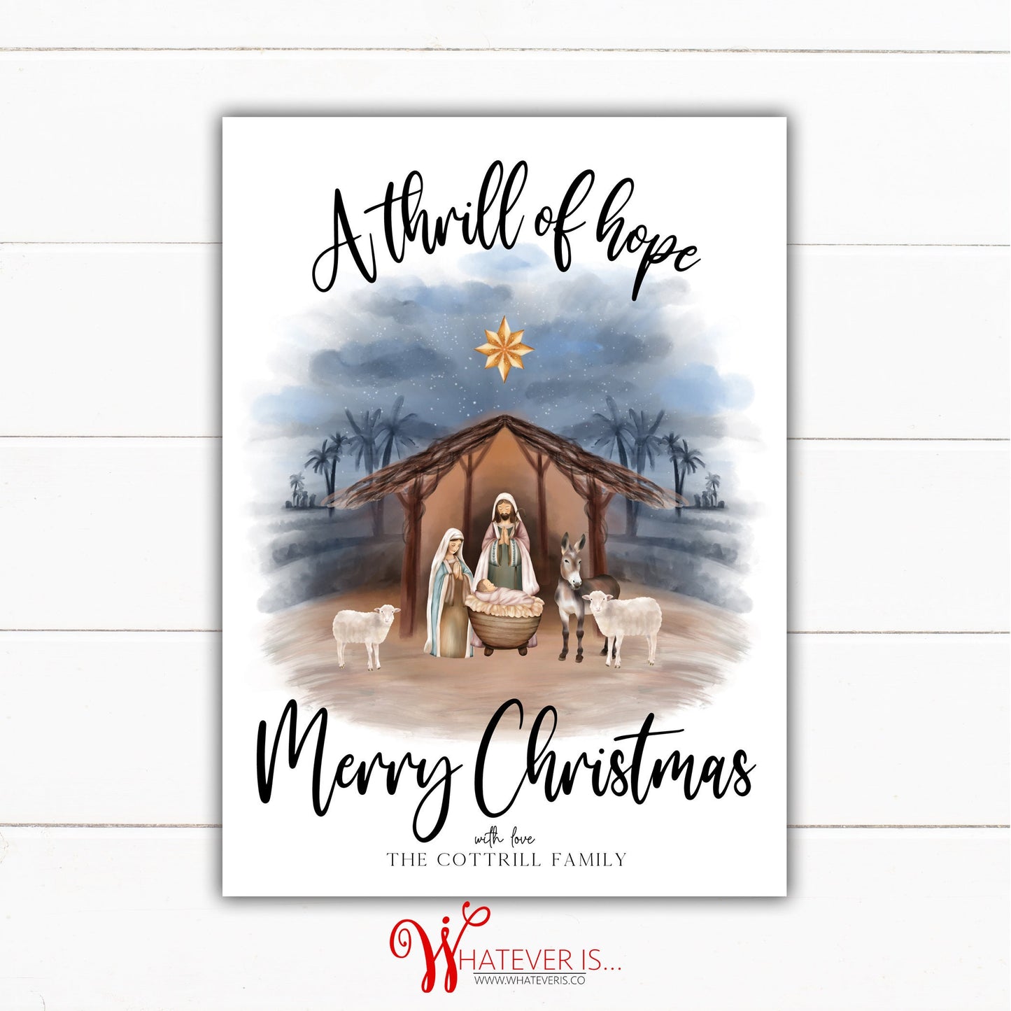 A Thrill of Hope Nativity Scripture Christmas Card