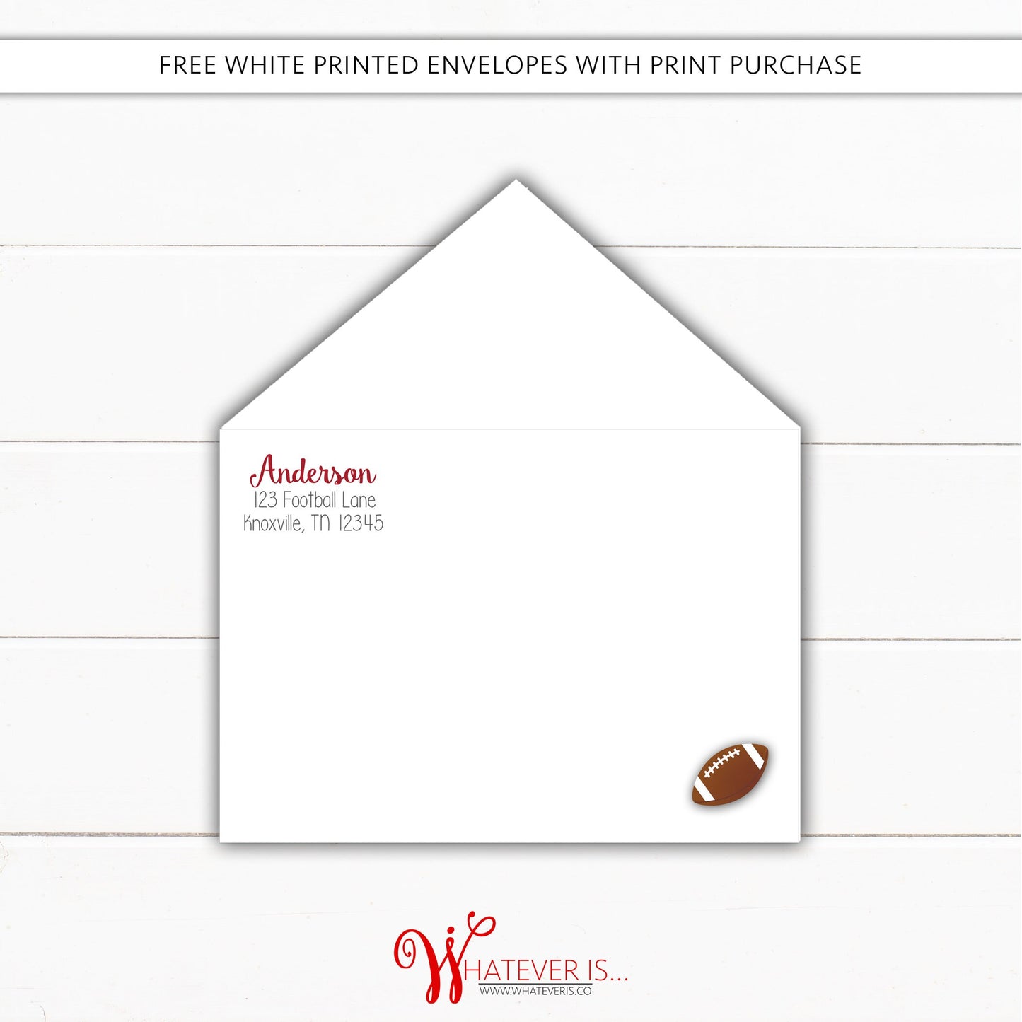 Football Baby Shower Thank You Cards | Houndstooth and Crimson Football | Boy Baby Shower Thank You Cards | Alabama Football