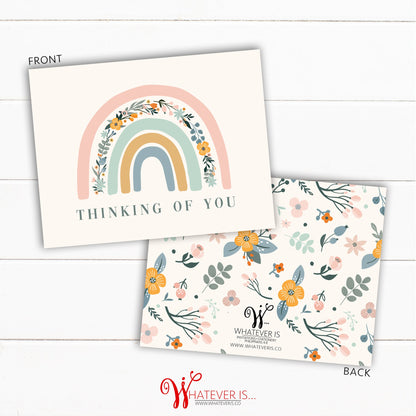 A2 Rainbow Floral Thinking of You Cards (Set of 12)