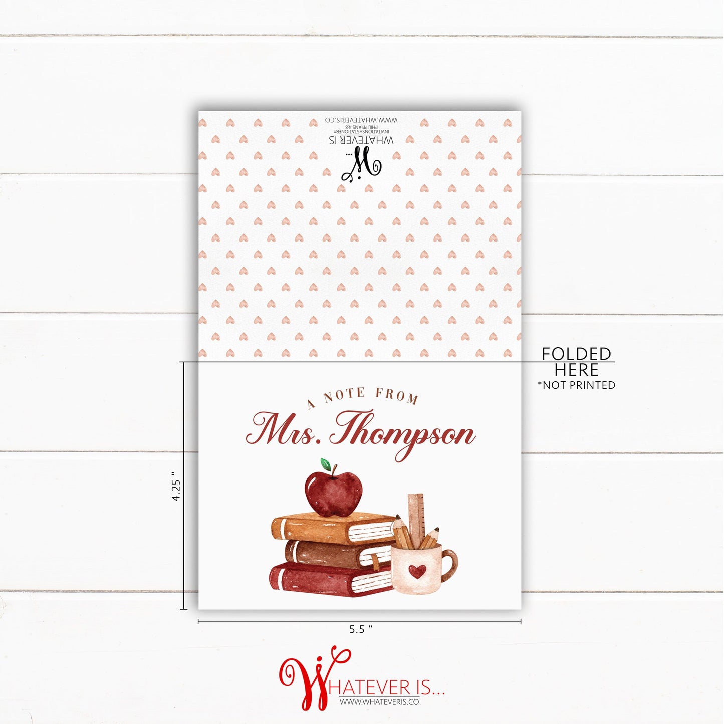 Personalized Teacher Notecards | Teacher Gift | Greeting Card | Notecards | Note from Teacher Cards | Set of 12 Cards | Teacher Appreciation