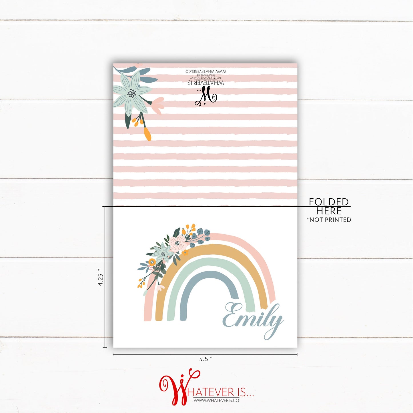 Personalized Rainbow Notecards (Set of 12)