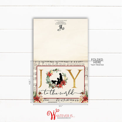 Joy to the World Christmas Cards | Sheet Music Christmas | Christmas Greeting | Greeting Card | Set of 12 Cards