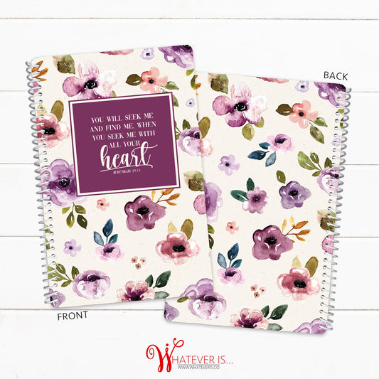 Seek with All Your Heart • 52 Week Sermon Notes Notebook