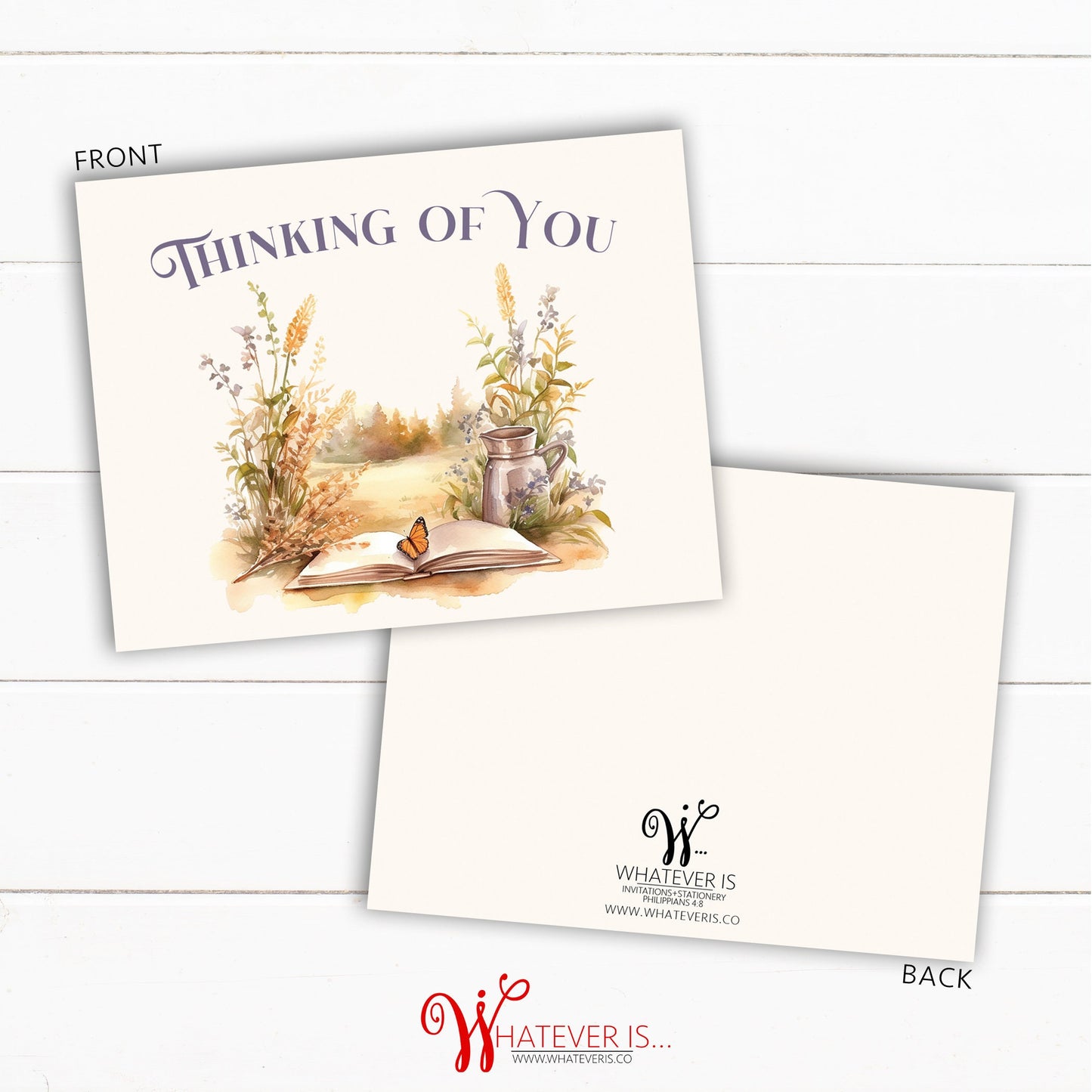 Vintage Floral Sympathy Greeting Card Set