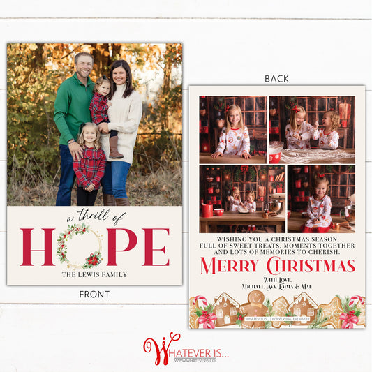 A Thrill of Hope Gingerbread Christmas Card
