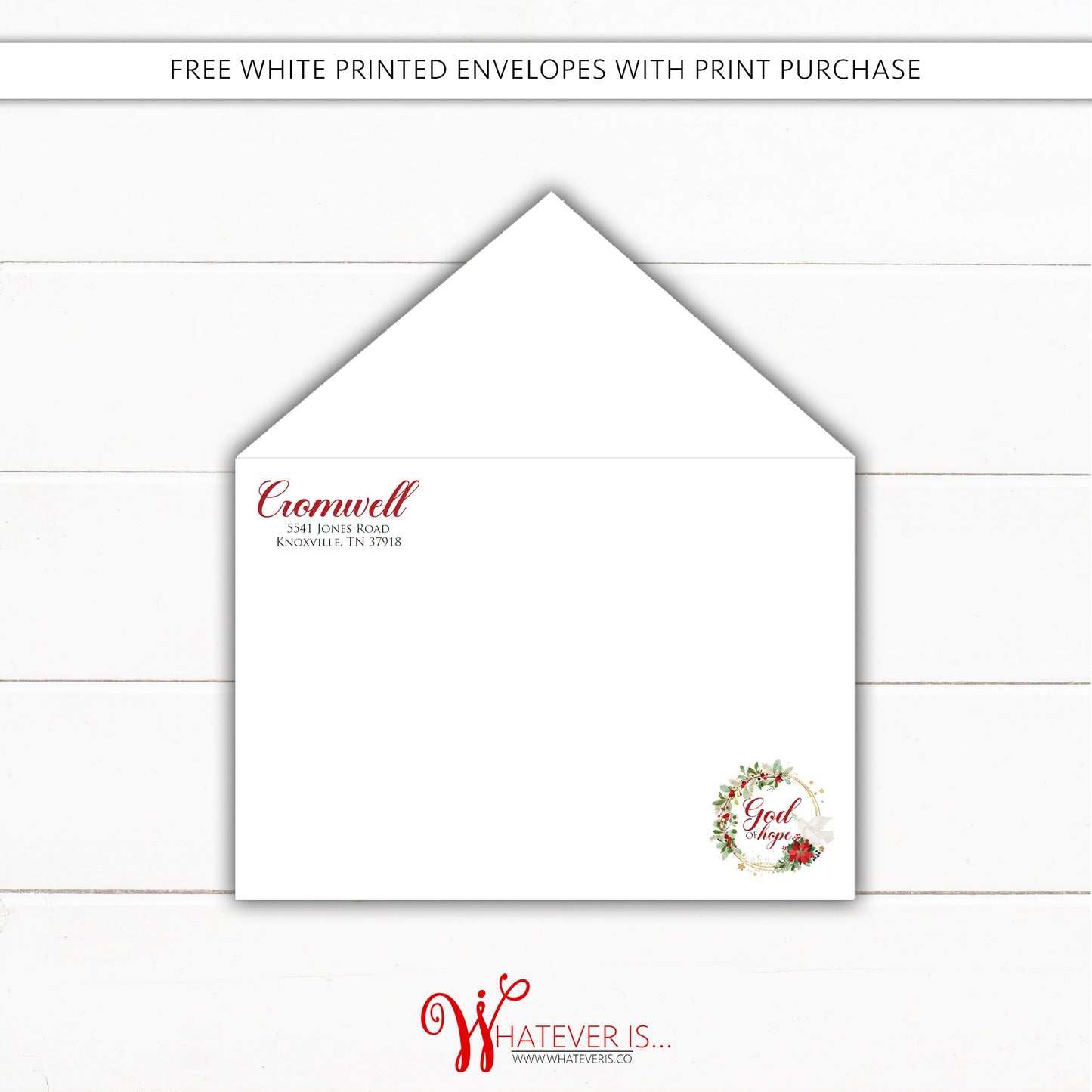 God of Hope Floral Romans 15:13 Christian Christmas Card