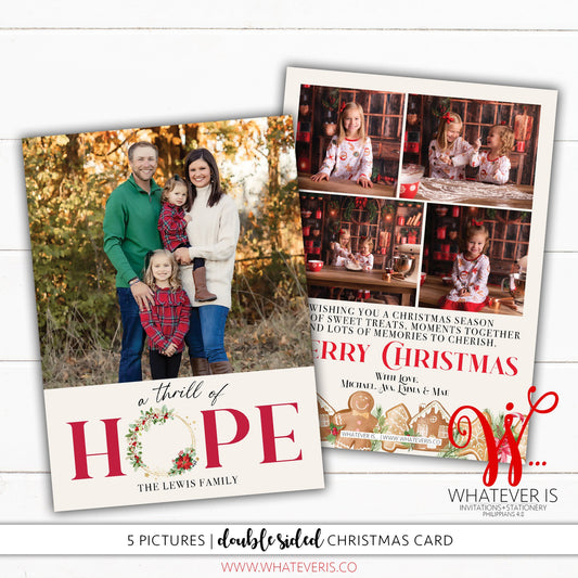 A Thrill of Hope Gingerbread Christmas Card