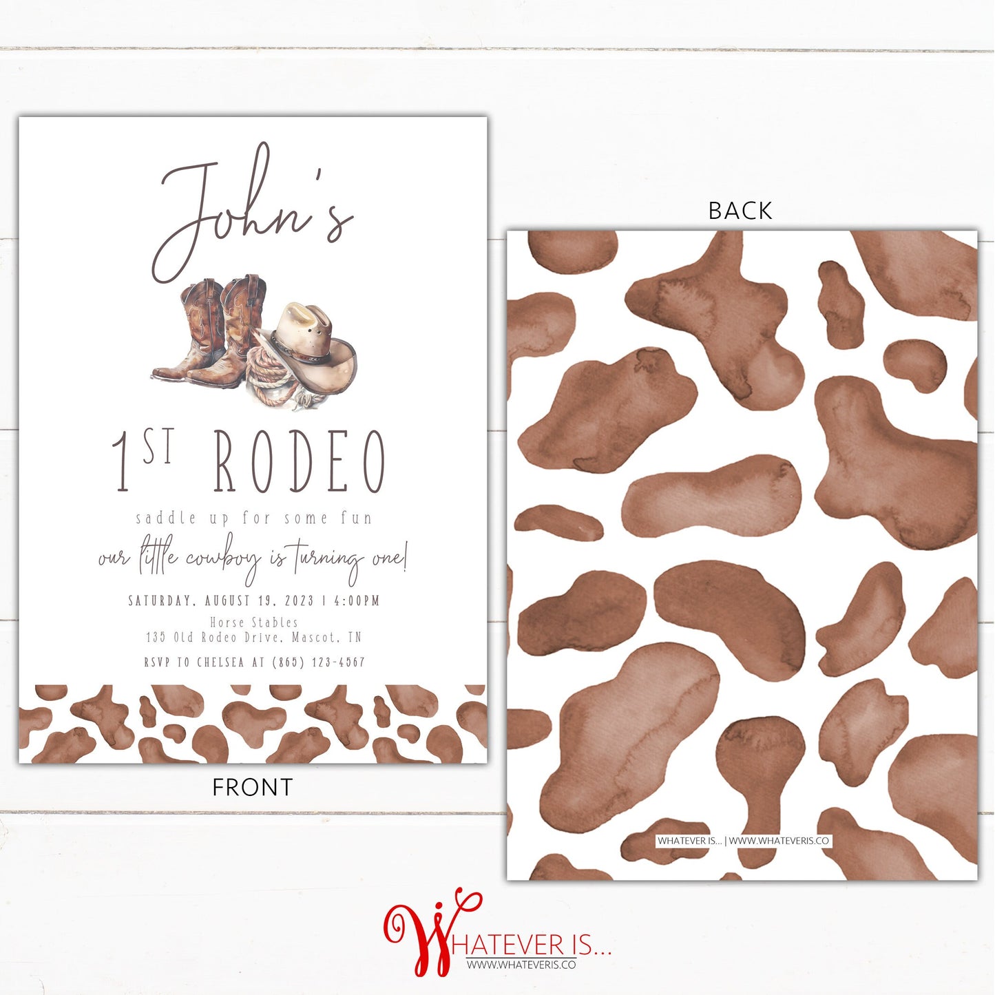 First Rodeo Birthday Invitation | Western Birthday Invitation | Cowboy Birthday | First Birthday | First Birthday Invitation | Cowboy Party