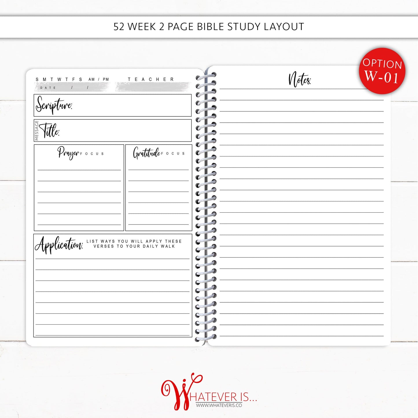 Seek with All Your Heart • 52 Week Sermon Notes Notebook