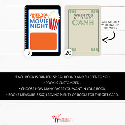 Personalized College Survival Kit Gift Card Book