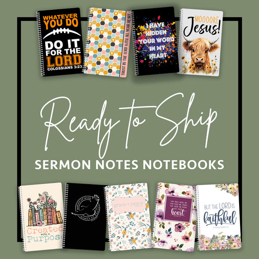 52 Week Sermon Notes Notebook (Ready to Ship)