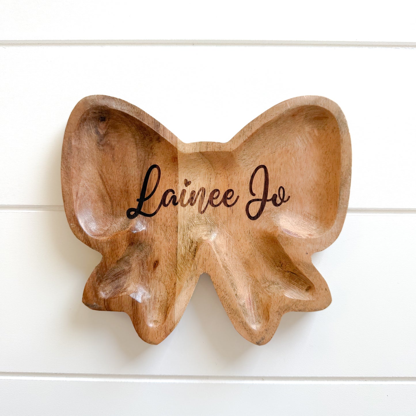 Personalized Bow Tray | Personalized Wood Tray Decorations
