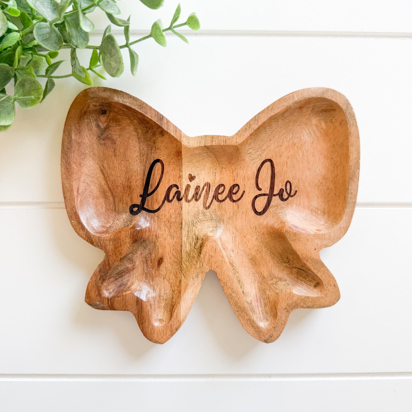 Personalized Bow Tray | Personalized Wood Tray Decorations
