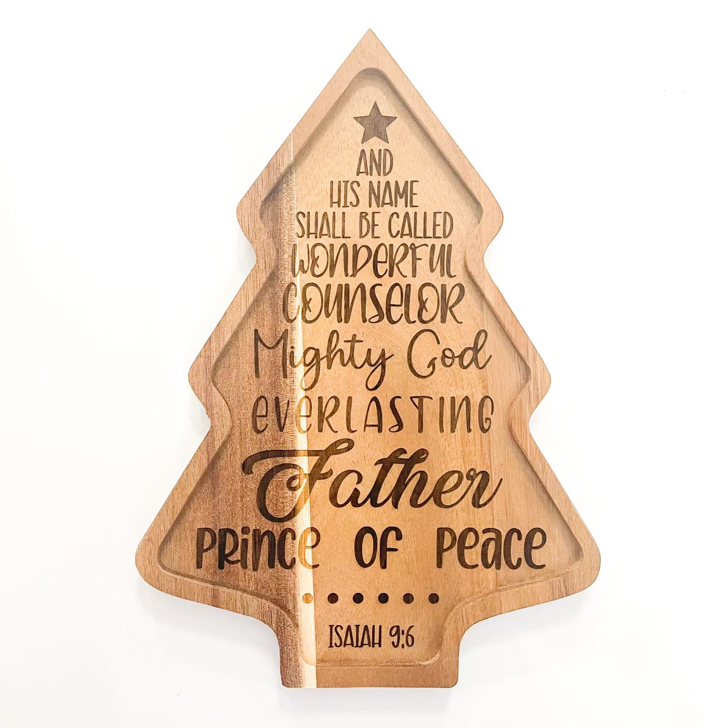 Isaiah 9:6 Christmas Tree Charcuterie Board