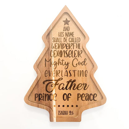 Isaiah 9:6 Christmas Tree Charcuterie Board