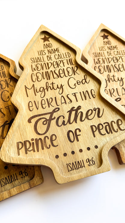 Isaiah 9:6 Christmas Tree Charcuterie Board