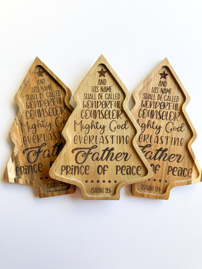Isaiah 9:6 Christmas Tree Charcuterie Board