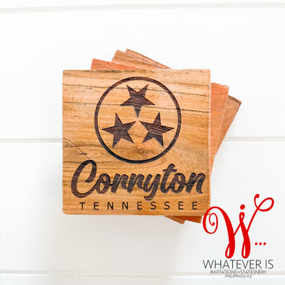 Tennessee Tri-Star Coasters | Custom Wood Coasters