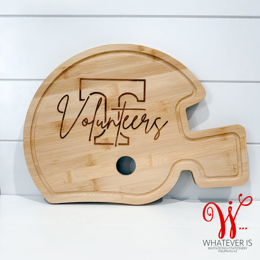 Tennessee Volunteer Football Helmet Charcuterie Board | Football Cutting Board Kitchen Decorations