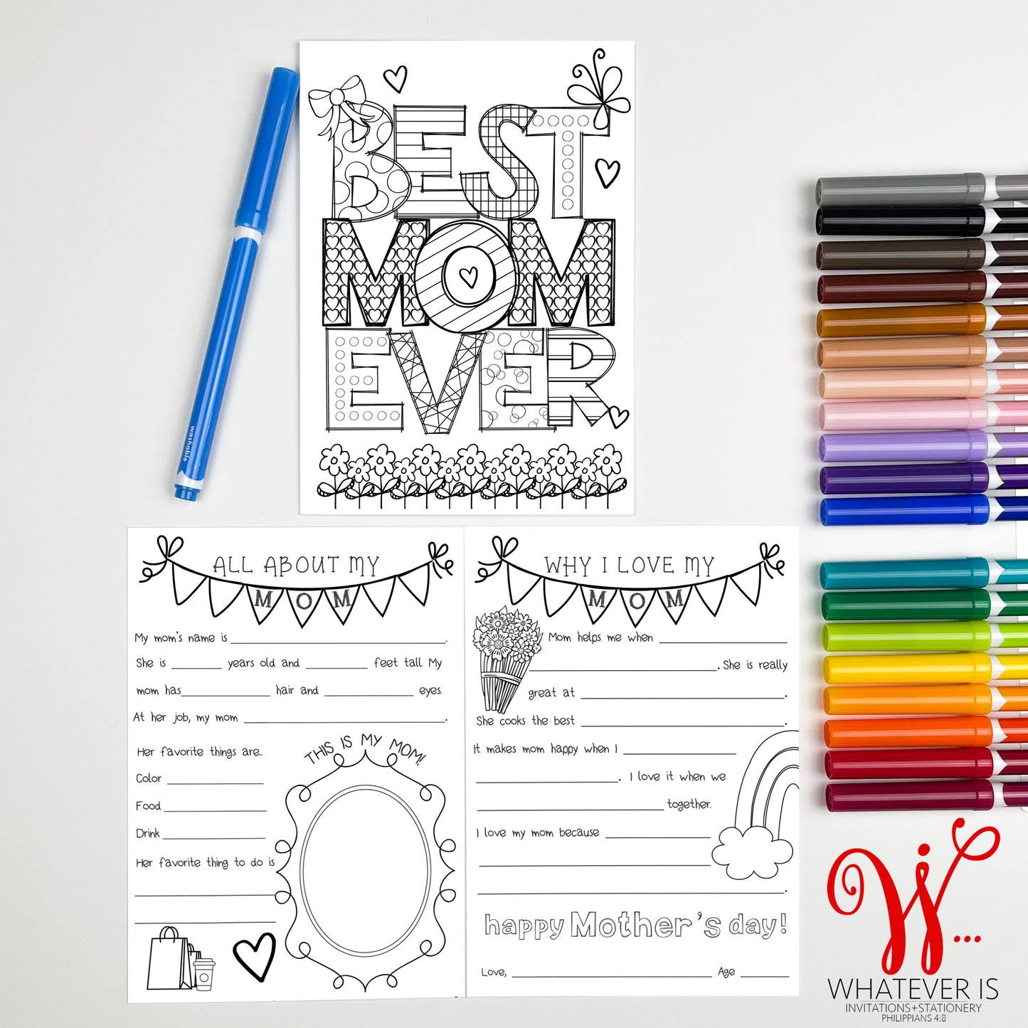 5x7 Best Mom Ever Mother's Day Card
