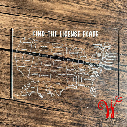 License Plate Dry Erase Game