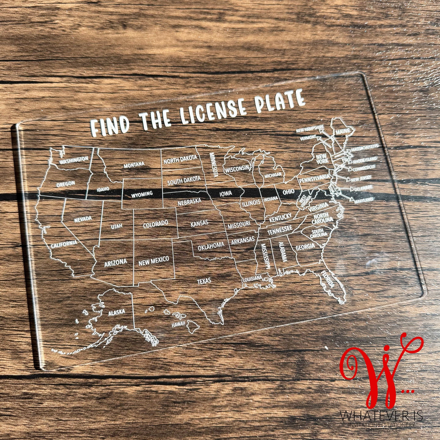 License Plate Dry Erase Game