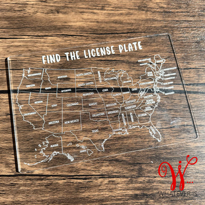 License Plate Dry Erase Game