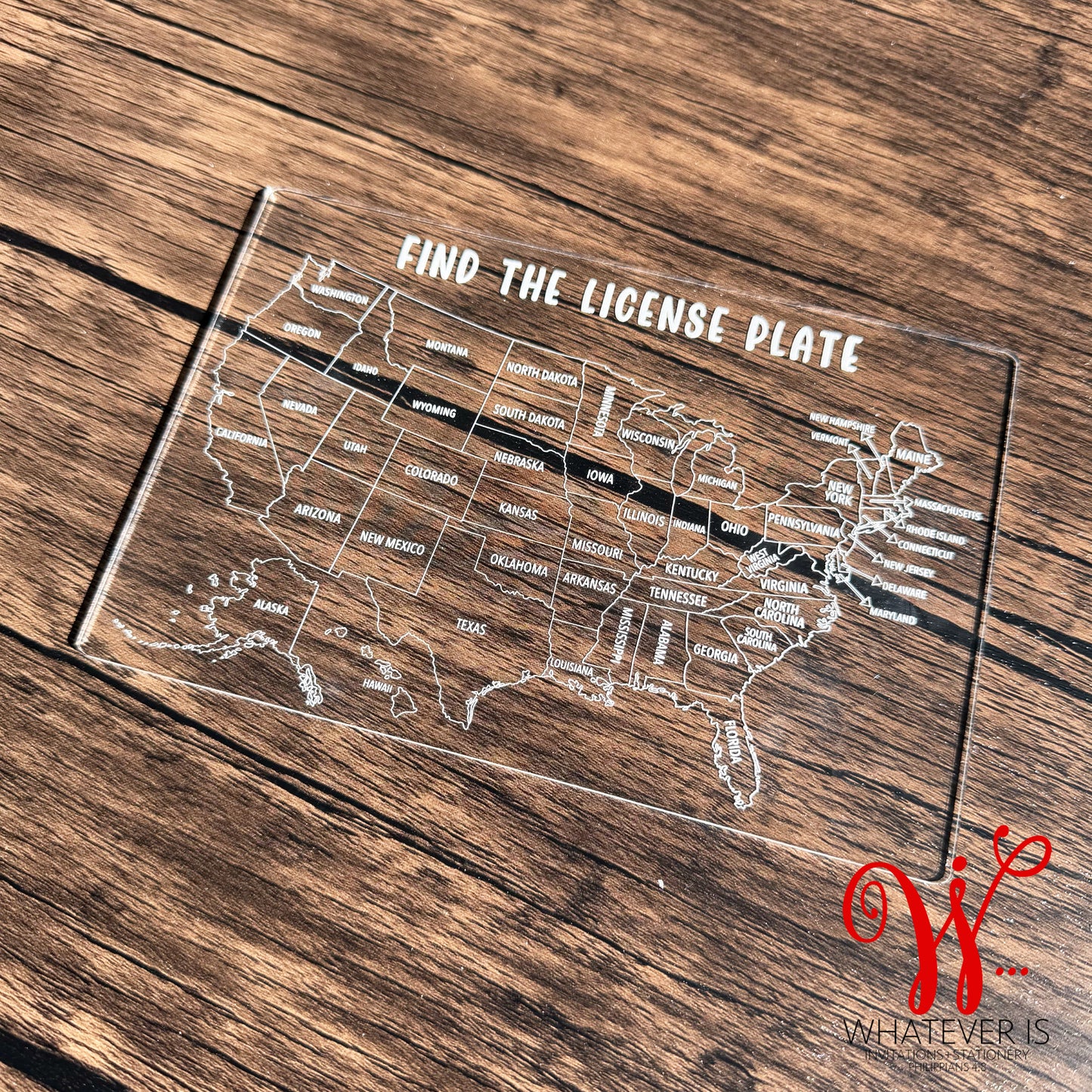 License Plate Dry Erase Game