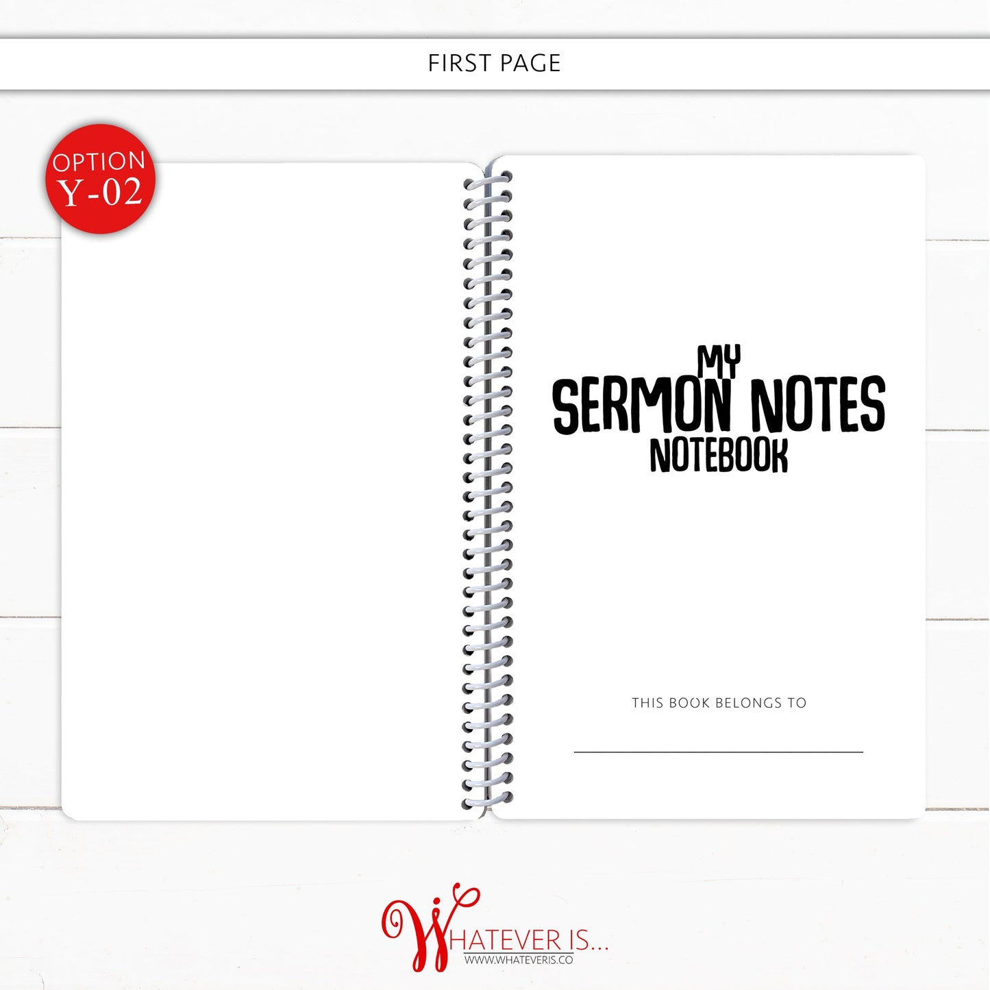 52 Week Sermon Notes Notebook (Ready to Ship)