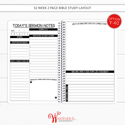 52 Week Sermon Notes Notebook (Ready to Ship)