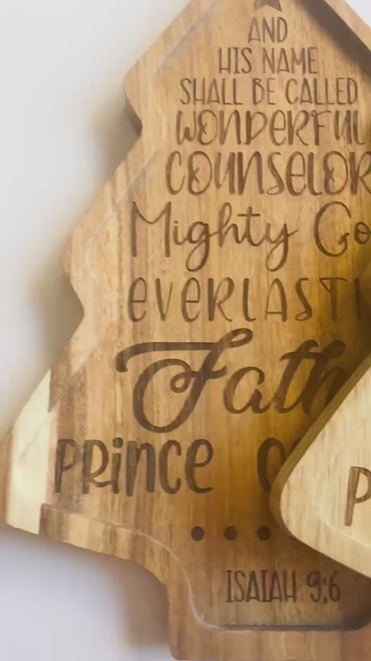 Isaiah 9:6 Christmas Tree Charcuterie Board