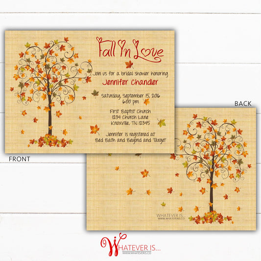 Fall In Love Bridal Shower Invitation | Fall Bridal Shower | Fall Wedding | Bridal Shower Invitation | Fall Printable Bridal Shower
