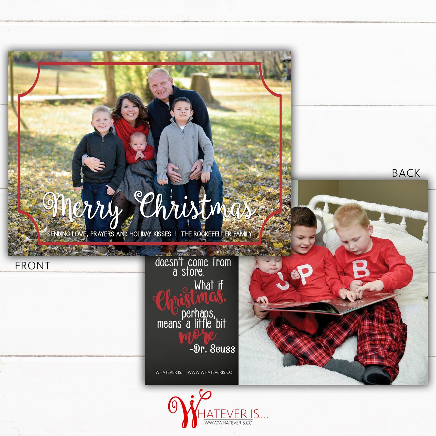 Simple Frame Family Picture Christmas Card