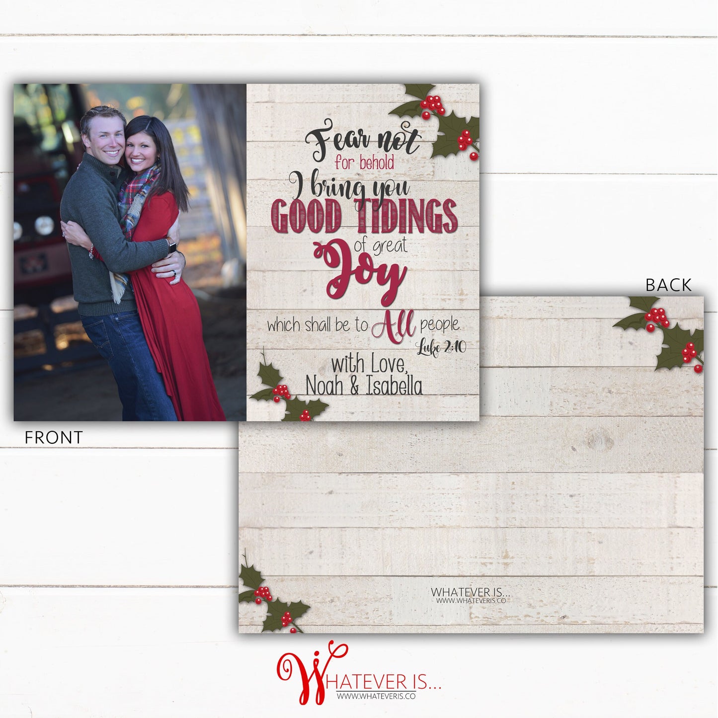 Good Tidings of Great Joy Family Picture Christian Christmas Card