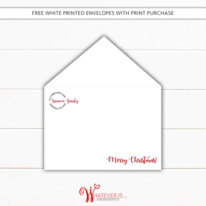 Simple Frame Family Picture Christmas Card