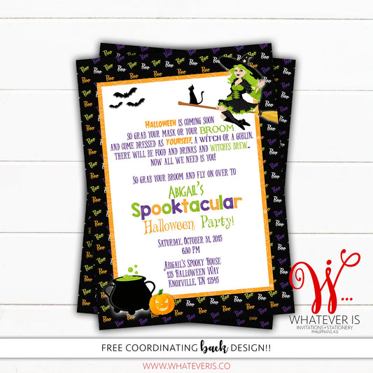 Halloween Spooktacular Party Invitation | Halloween Party | Kids Halloween Party | Spooky Halloween Party | Halloween Dress Up Party Invite