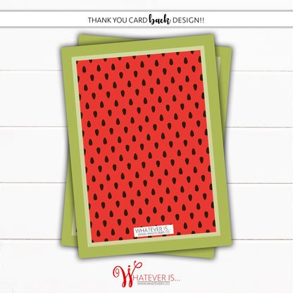 Watermelon Picnic Birthday Printable Thank You Card | Picnic Birthday Party | Watermelon Birthday Party Thank You Card | Ants Birthday