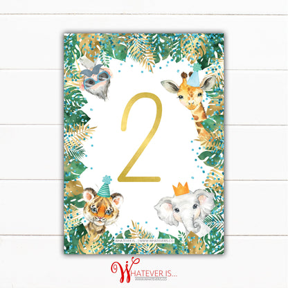 Born TWO be Wild Safari Birthday Invitation